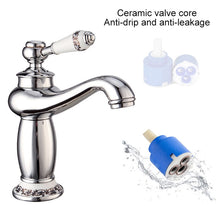 Load image into Gallery viewer, Copper Antique Hot Cold Double Blue White Porcelain Faucet, Black, Antique, Platinum, Black Gold