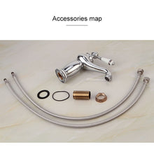 Load image into Gallery viewer, Copper Antique Hot Cold Double Blue White Porcelain Faucet, Black, Antique, Platinum, Black Gold