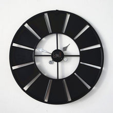 Load image into Gallery viewer, Digital Round Retro Wall Clock Creative License Plate Wrought Iron Decorative Clock, Round Retro Wall Clock
