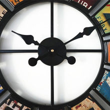 Load image into Gallery viewer, Digital Round Retro Wall Clock Creative License Plate Wrought Iron Decorative Clock, Round Retro Wall Clock