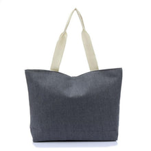 Load image into Gallery viewer, Color Canvas Stripe Contrast Color Shoulder Bag Large Capacity Handbag Green Shopping Bag