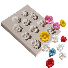 Load image into Gallery viewer, Fondant Cake Silicone Mold Chocolate Mold DIY Trumpet Flower Sun Flower Baking Decoration, Sun Flower Shape(Pink), Sun Flower Shape(Gray)