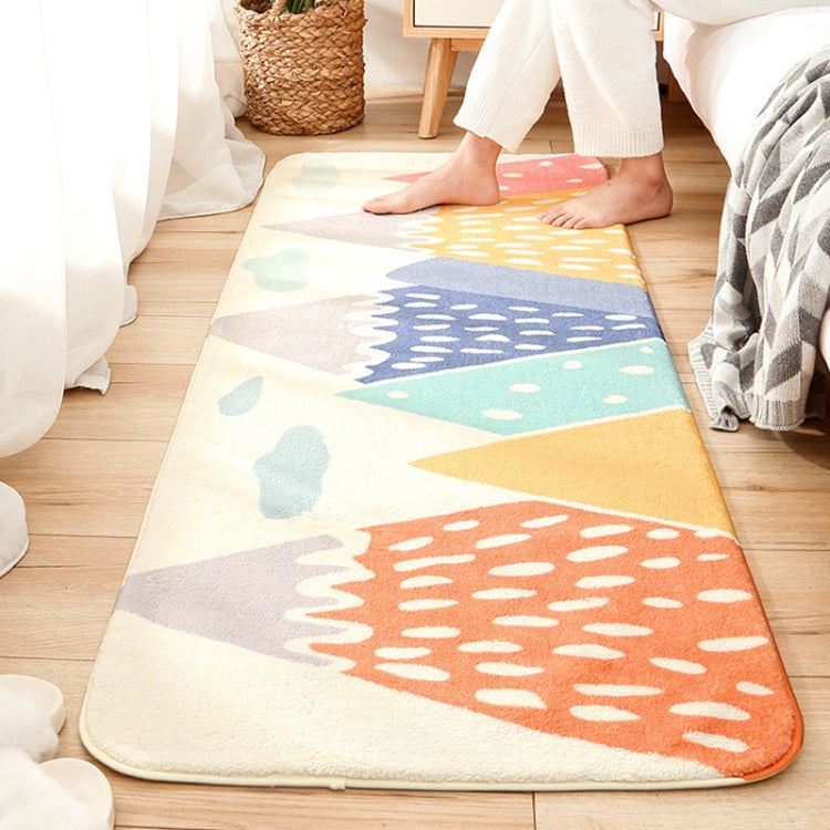 Cartoon Home Sofa Strip Rug Bedroom Bedside Lamb Cashmere Non-slip Mat, 40×120 cm, 60×160 cm, 60×180 cm