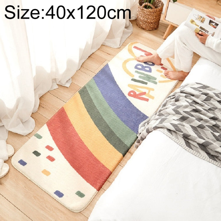Cartoon Home Sofa Strip Rug Bedroom Bedside Lamb Cashmere Non-slip Mat, 40×120 cm, 60×160 cm, 60×180 cm