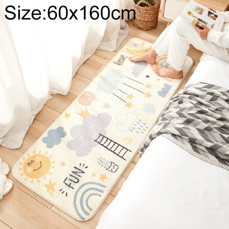 Cartoon Home Sofa Strip Rug Bedroom Bedside Lamb Cashmere Non-slip Mat, 40×120 cm, 60×160 cm, 60×180 cm