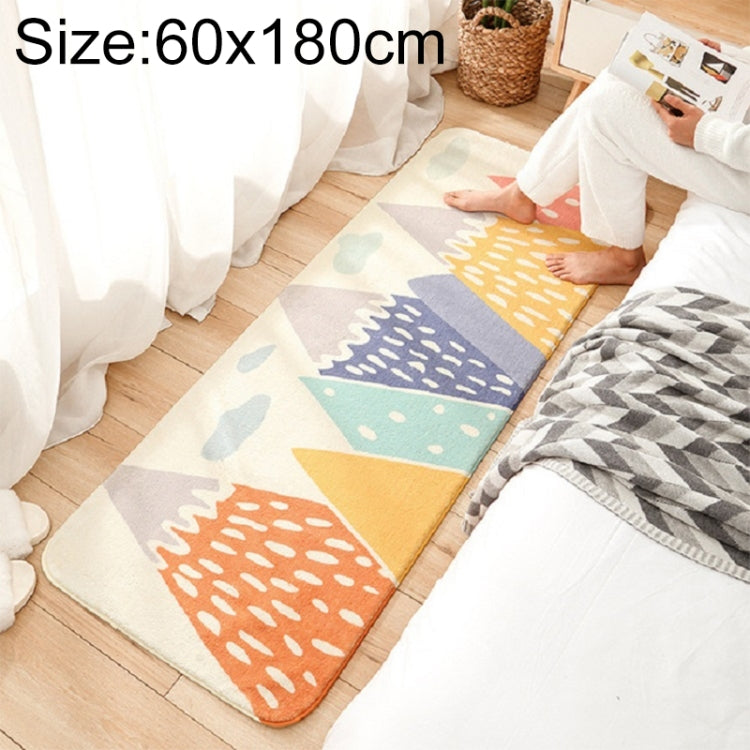 Cartoon Home Sofa Strip Rug Bedroom Bedside Lamb Cashmere Non-slip Mat, 40×120 cm, 60×160 cm, 60×180 cm