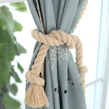 Load image into Gallery viewer, 2 PCS Thick Cotton Thread Curtain Straps Handmade Cotton Rope Environmental Protection Straps, Thread Curtain Straps