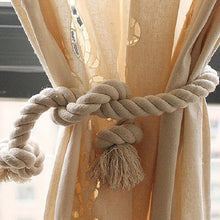 Load image into Gallery viewer, 2 PCS Thick Cotton Thread Curtain Straps Handmade Cotton Rope Environmental Protection Straps, Thread Curtain Straps