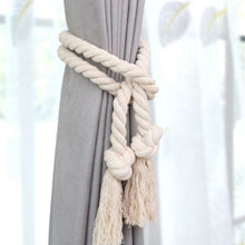 Load image into Gallery viewer, 2 PCS Thick Cotton Thread Curtain Straps Handmade Cotton Rope Environmental Protection Straps, Thread Curtain Straps