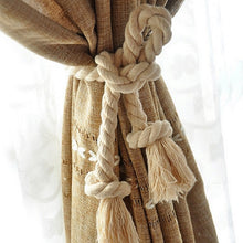 Load image into Gallery viewer, 2 PCS Thick Cotton Thread Curtain Straps Handmade Cotton Rope Environmental Protection Straps, Thread Curtain Straps