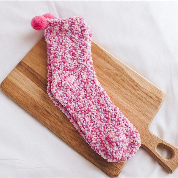 Christmas Women Fluffy Socks Warm Winter Cosy Lounge Socks