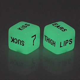 Creative Luminous English Fun Dice Bar Family Party Game Tools Set of Two