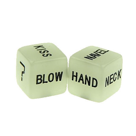 Creative Luminous English Fun Dice Bar Family Party Game Tools Set of Two