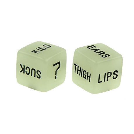 Creative Luminous English Fun Dice Bar Family Party Game Tools Set of Two