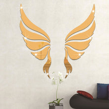 Load image into Gallery viewer, Crystal Three Dimensional Decorative Wall Stickers Angel Wings Bedroom Decorative Mirror
