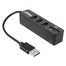 Load image into Gallery viewer, 2 in 1 USB 2.0 480Mbps 3 Ports HUB COMBO + Micro SD / T-FLASH SD / SDHC / SDXC Card Reader for Windows XP / Vista / 8.1 / 7 / 8, MAC, etc, USB 2.0 (Black), USB 2.0 (White)