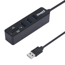 Load image into Gallery viewer, 2 in 1 USB 2.0 480Mbps 3 Ports HUB COMBO + Micro SD / T-FLASH SD / SDHC / SDXC Card Reader for Windows XP / Vista / 8.1 / 7 / 8, MAC, etc, USB 2.0 (Black), USB 2.0 (White)