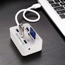 Load image into Gallery viewer, USB 3.1 Type-C COMBO 3 Ports HUB + MS DUO / SD(HC) / M2 / T-Flash Card Reader with LED Indication, 3 Ports USB+MS DUO+M2+TF