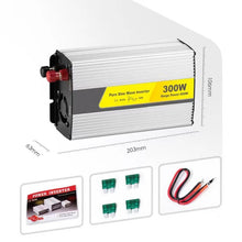 Load image into Gallery viewer, SUVPR DY-LG300S 300W DC 24V to AC 220V 50Hz Pure Sine Wave Car Power Inverter with Universal Power Socket, 300W DC 12V, 300W DC 24V