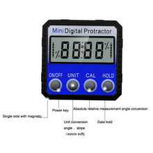 Load image into Gallery viewer, Mini Multi-angle Flip Strong Magnetic Adsorption Angle Ruler Digital Display Inclinometer, Adsorption Angle Ruler