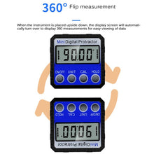 Load image into Gallery viewer, Mini Multi-angle Flip Strong Magnetic Adsorption Angle Ruler Digital Display Inclinometer, Adsorption Angle Ruler
