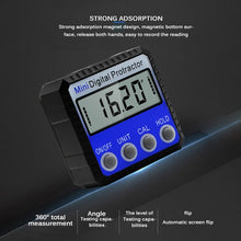 Load image into Gallery viewer, Mini Multi-angle Flip Strong Magnetic Adsorption Angle Ruler Digital Display Inclinometer, Adsorption Angle Ruler