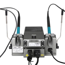 Load image into Gallery viewer, SUGON T1602 220V Dual Station Electric Soldering Station with Double Handle, EU Plug, T1602, EU Plug