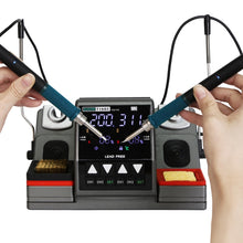 Load image into Gallery viewer, SUGON T1602 220V Dual Station Electric Soldering Station with Double Handle, EU Plug, T1602, EU Plug