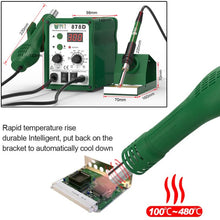 Load image into Gallery viewer, BEST BST-878D Adjustable Temperature Hot Air Gun with Electric Soldering Iron Rework Station, UK Plug, BST-878D UK Plug