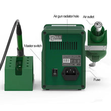 Load image into Gallery viewer, BEST BST-878D Adjustable Temperature Hot Air Gun with Electric Soldering Iron Rework Station, UK Plug, BST-878D UK Plug