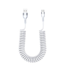 Load image into Gallery viewer, 5A USB-C / Type-C to USB Retractable Coiled Fast Charging Cable