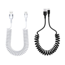 Load image into Gallery viewer, 5A USB-C / Type-C to USB Retractable Coiled Fast Charging Cable