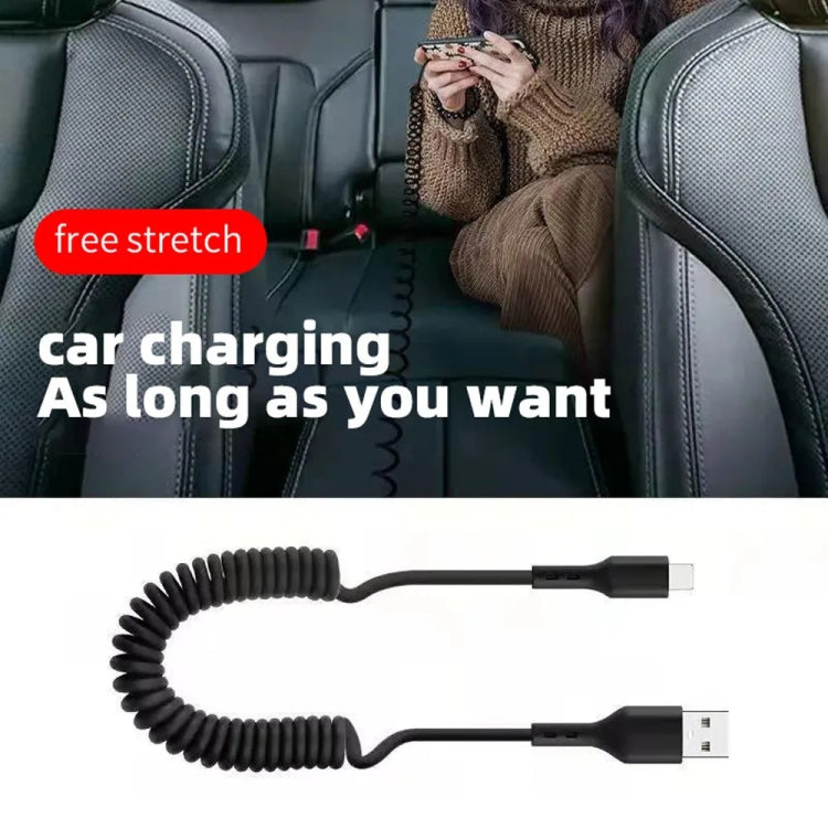 5A USB-C / Type-C to USB Retractable Coiled Fast Charging Cable