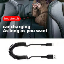 Load image into Gallery viewer, 5A USB-C / Type-C to USB Retractable Coiled Fast Charging Cable