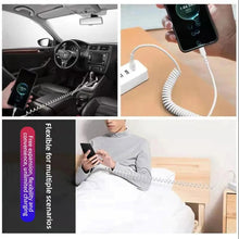 Load image into Gallery viewer, 5A USB-C / Type-C to USB Retractable Coiled Fast Charging Cable