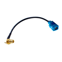 Load image into Gallery viewer, 20cm SMA Male Elbow to Fakra Z Female Connector Adapter RG174 Cable, SMA Male Elbow to Fakra Z Female