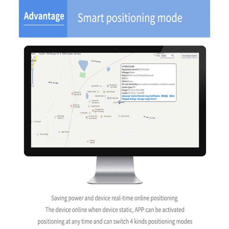 TK202A 2G Car Truck Vehicle Tracking GSM GPRS GPS Tracker Support AGPS, Battery Capacity: 6500MA, 2G 6500mAh