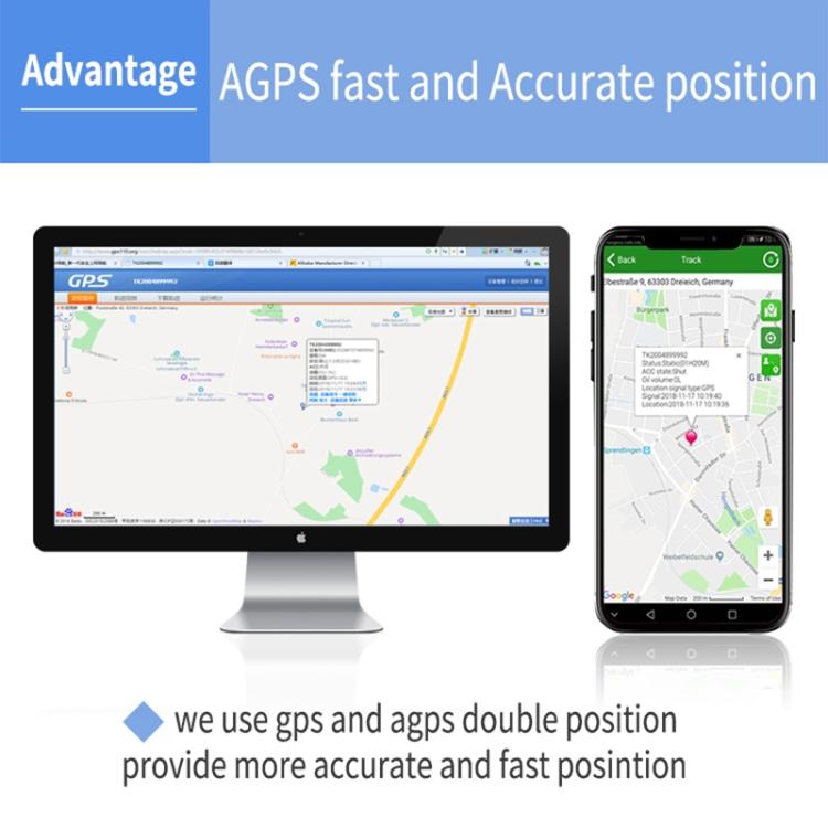TK202B 4G Car Truck Vehicle Tracking GSM GPRS GPS Tracker Support AGPS, Battery Capacity: 5000mAh, 4G 5000mAh