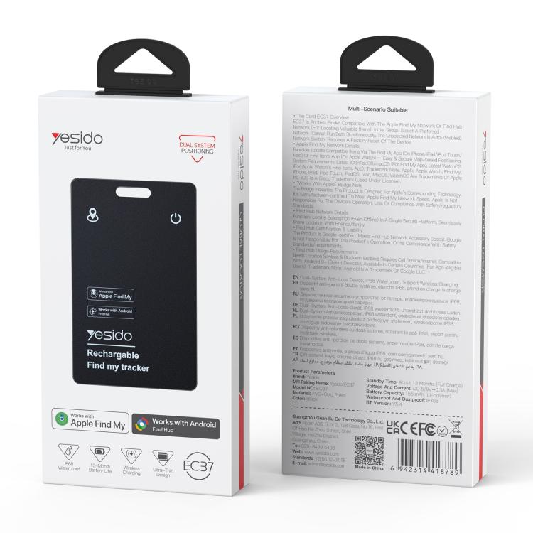 Yesido EC37 Findmy & Find Hub Dual System Anti-Loss Device