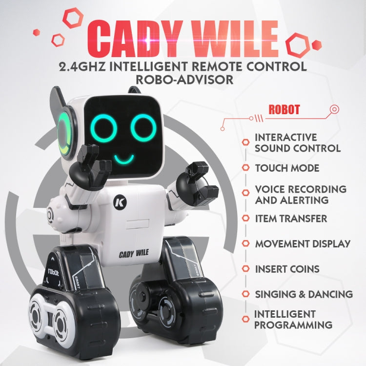 JJR/C R4 Cady Wile 2.4GHz Intelligent Remote Control Robo-advisor Money Management Robots Toy with Colorful LED Light, Remote Control Distance: 15m, Age Range: 8 Years Old Above