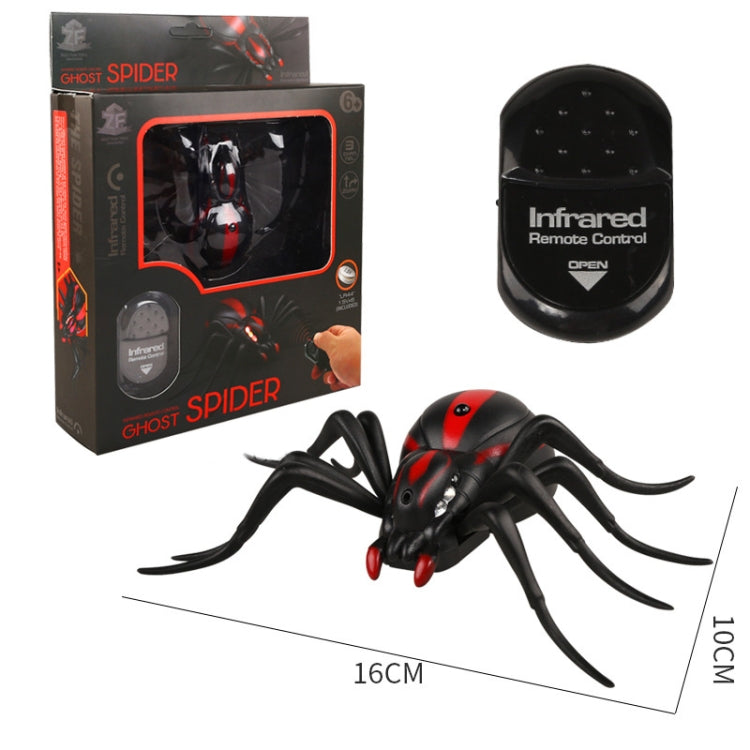 Tricky Funny Toy Infrared Remote Control Scary Creepy Spider, Size: 16*10cm