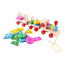 Load image into Gallery viewer, Wooden Train Shape Building Blocks Toy Baby Early Learning Training Toy