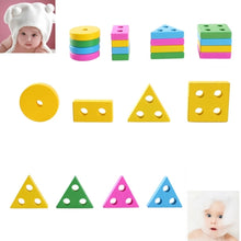 Load image into Gallery viewer, Wooden Train Shape Building Blocks Toy Baby Early Learning Training Toy