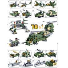 Load image into Gallery viewer, KAZI 16 in 1 Sets Land Team Building Block Educational Toys, Age Range: 6 Years Old Above