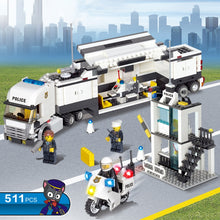 Load image into Gallery viewer, 6727 511 PCS Brick Blocks City Police Station Command Vehicle Building Bricks Plastic Blocks Toys, Age Range: 6 Years Old Above