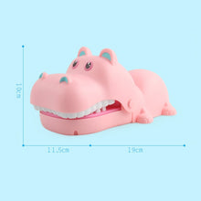 Load image into Gallery viewer, Cartoon Creative Hippo Shape Bite Hand Novelty Tricky Toys with Light and Music, Random Color Delivery