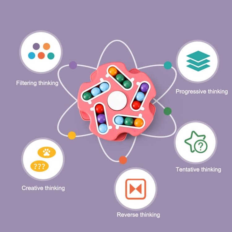 Double Sided Finger Magic Bean Cube Toy Children Intelligence Fingertip Spinning Top