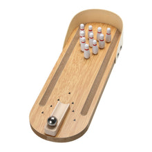 Load image into Gallery viewer, Tabletop Classic Desk Ball Toy Wooden Mini Bowling Game for Children and Adult, Size: 29.5 x 10cm