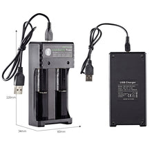 Load image into Gallery viewer, Dual Slot USB Charging Seat 3.7V Lithium Battery Charger