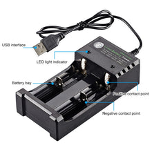 Load image into Gallery viewer, Dual Slot USB Charging Seat 3.7V Lithium Battery Charger